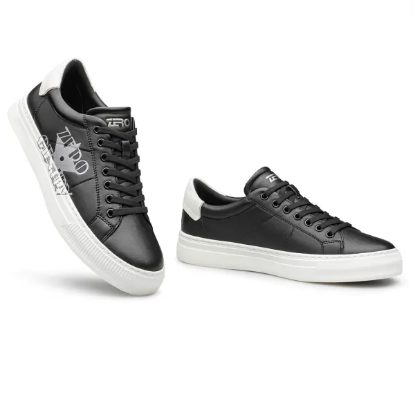 ZRO Mens fashion Sneakers leather Casual shoes for men S1223660WinterBlack