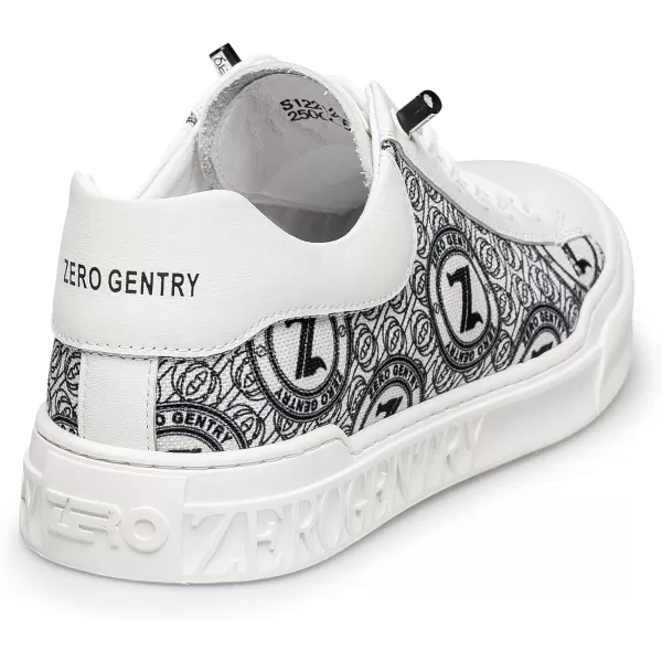 ZRO Mens leather sneakers fashion casual wide width shoes for men 22 modelWhite