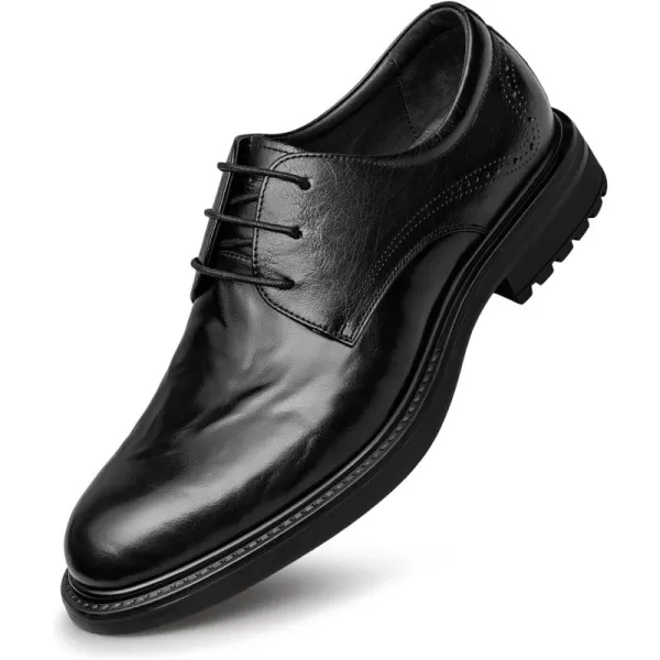 Mens Derby Shoes  Fashionable Genuine Leather Roomy Fit B33510 23 WinterBlack