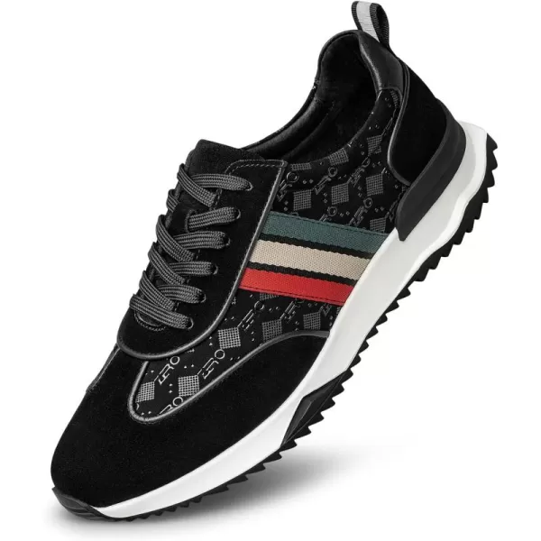 Mens fashion sneakers vogue style suede shoes for men Y1305523 SpringBlack