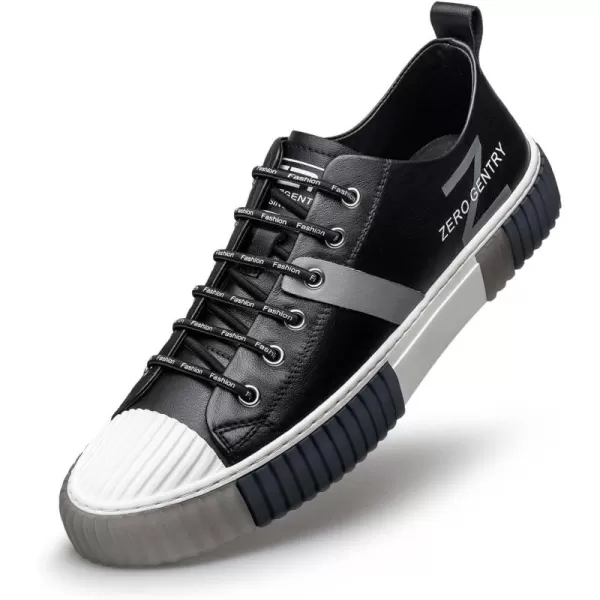 ZRO Mens Leather Sneakers Casual and Fashion Shoes for MenS03300Black