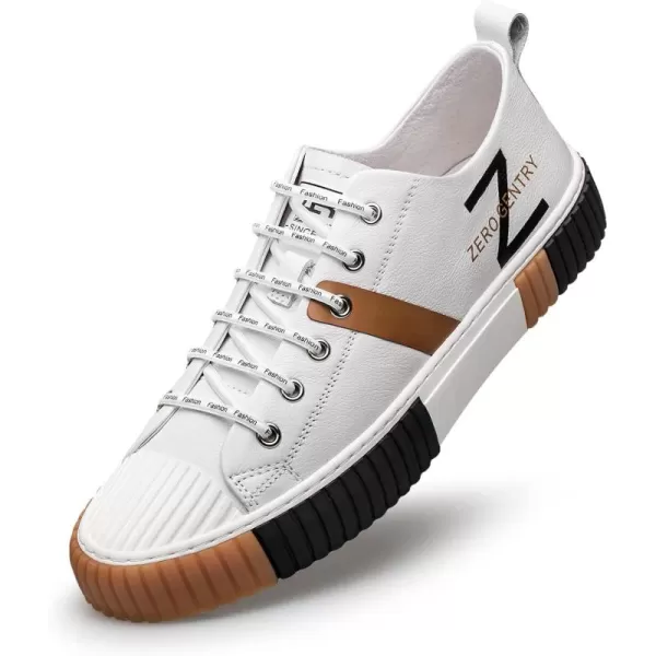 ZRO Mens Leather Sneakers Casual and Fashion Shoes for MenS03300White