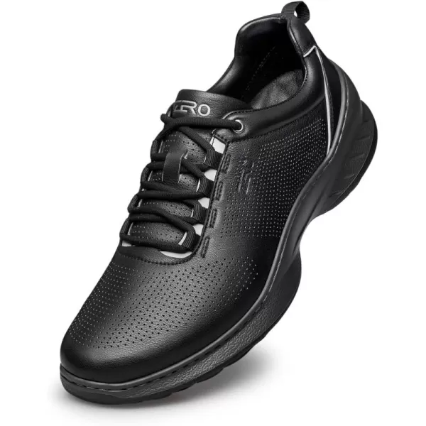 ZRO Mens Perforated Modern Sneakers with SelfWarm LeatherBlack