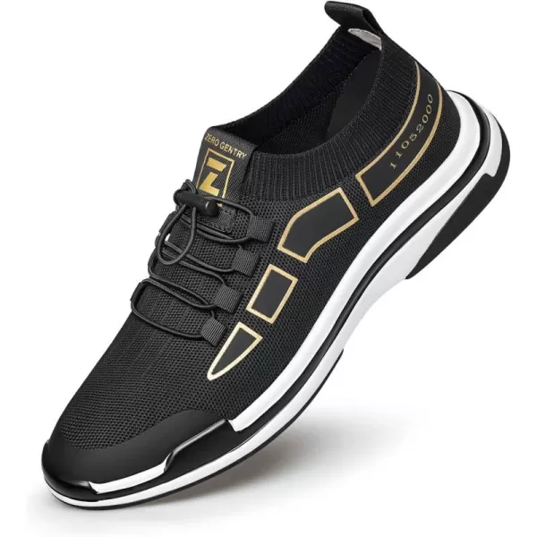 ZRO Mens Toggle Laces Breathable Fashion SneakersBlack
