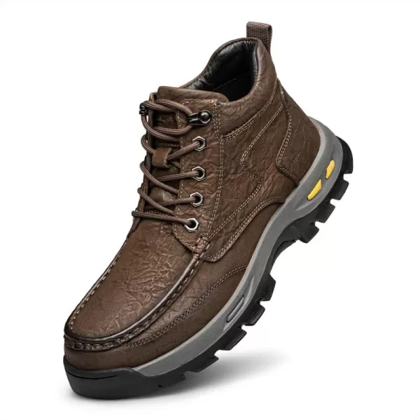 ZRO Mens Work Boots  Thick SlipResistant Genuine Leather H35706D 23 WinterBrown