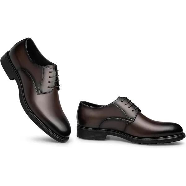 Mens Derby Shoes  Genuine Leather Simple Design Formal B33519 23 WinterBrown