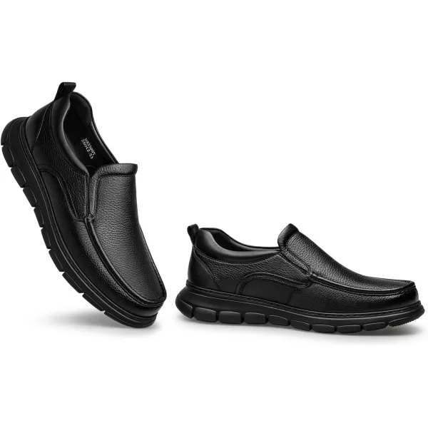 Mens SlipResistant Loafers  Thick Sole Wide Fit D33396T 23 WinterBlack