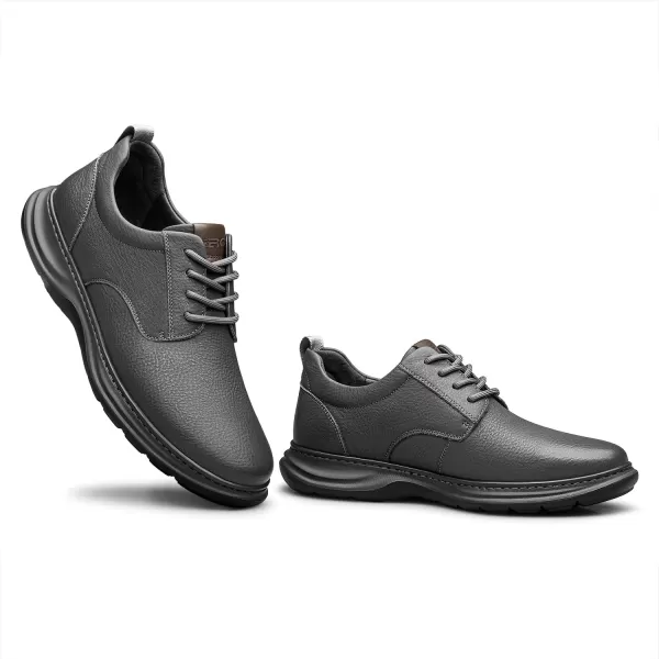 Mens Sneakers  Genuine Leather Outdoor Walking Shoes R33567 23 WinterGrey