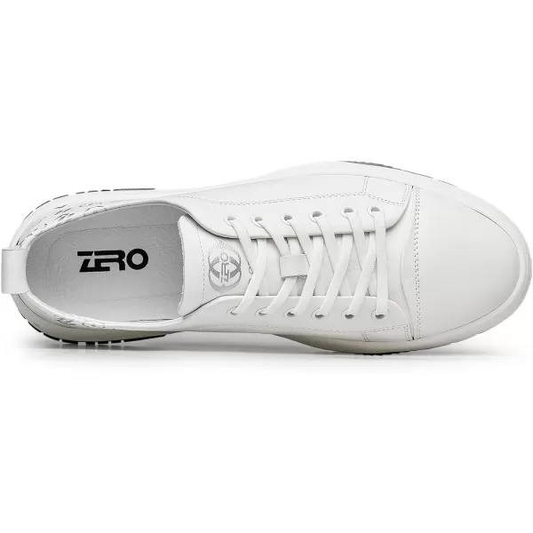 Mens Sneakers Genuine Leather Thick Sole Casual Height Increase by 5 cm Athletic Shoes S1205 22 AutumnWhite