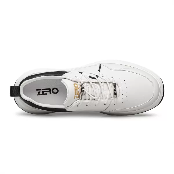 Mens Sneakers  Stylish and Minimalist PullOn Laces Genuine Leather R33572 23 WinterWhite