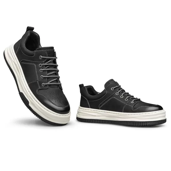 Mens fashion sneakers Platform Genuine leather shoes H33608 23 WinterBlack