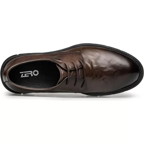 ZRO Mens Derby Shoes  Distressed Leather Casual Style B33509 23 WinterBrown