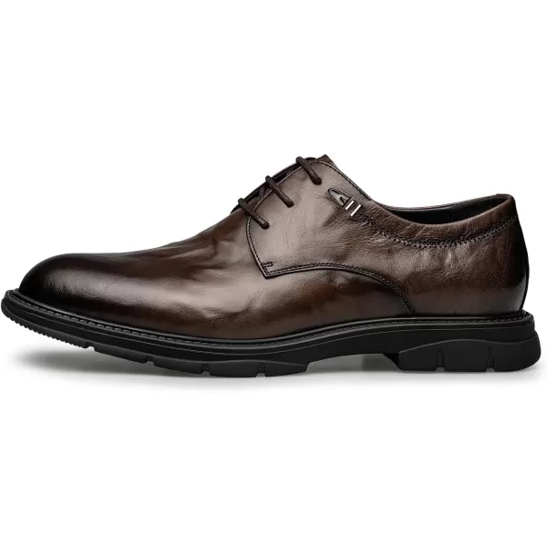 ZRO Mens Derby Shoes  Distressed Leather Casual Style B33509 23 WinterBrown