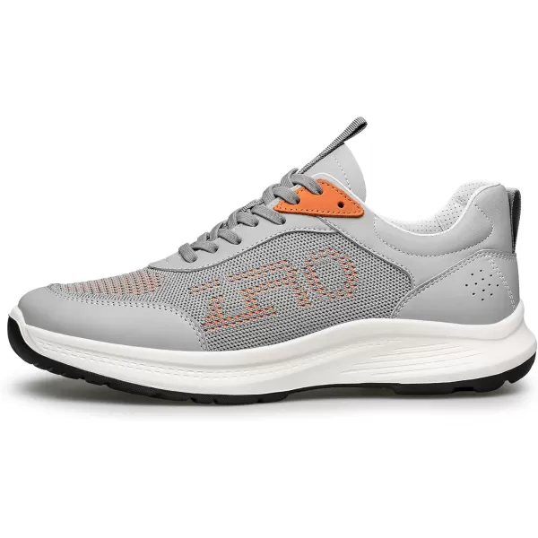 ZRO Mens Fashion Sneakers Casual Comfortable Leather Shoes for Men YF1883 24 SpringGrey