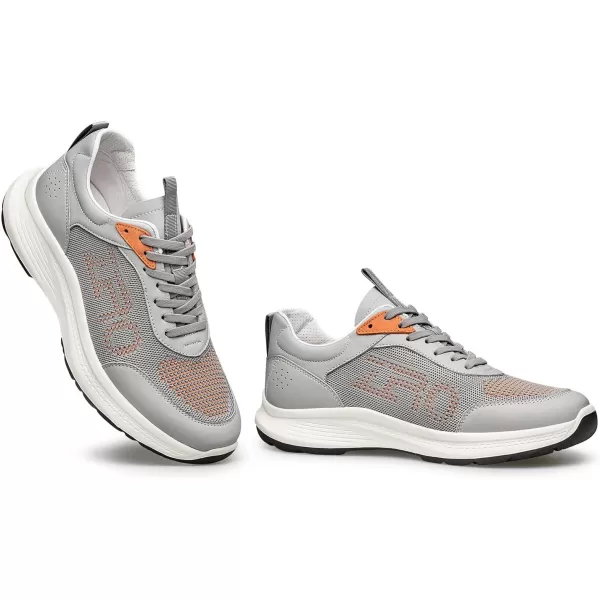ZRO Mens Fashion Sneakers Casual Comfortable Leather Shoes for Men YF1883 24 SpringGrey