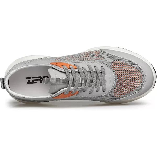 ZRO Mens Fashion Sneakers Casual Comfortable Leather Shoes for Men YF1883 24 SpringGrey