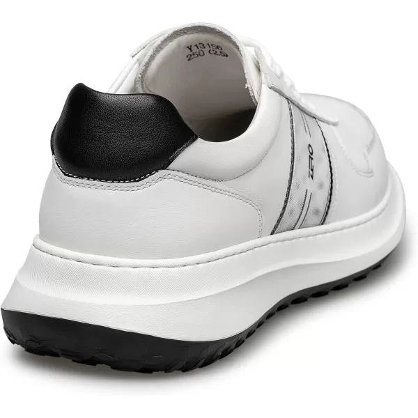 ZRO Mens Fashion Sneakers Thick Bottom Leather Soft Working Shoes for Men R1306223 SpringWhite