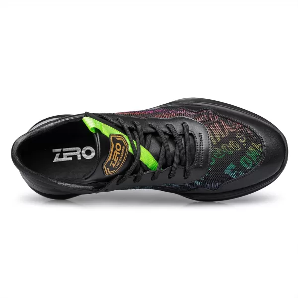 ZRO Mens running shoes leather fashion sneakers shoes for men 22 modelBlack
