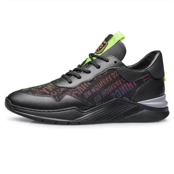 ZRO Mens running shoes leather fashion sneakers shoes for men 22 modelBlack