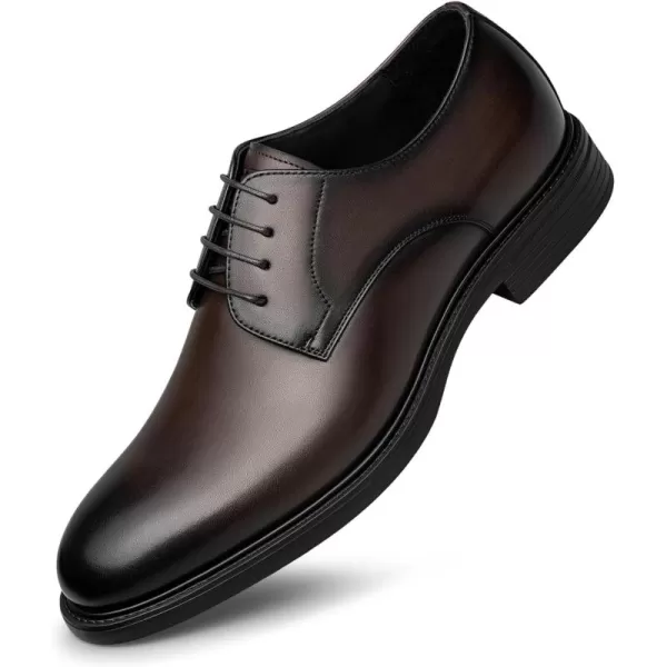 Mens Derby Shoes  Genuine Leather Simple Design Formal B33519 23 WinterBrown