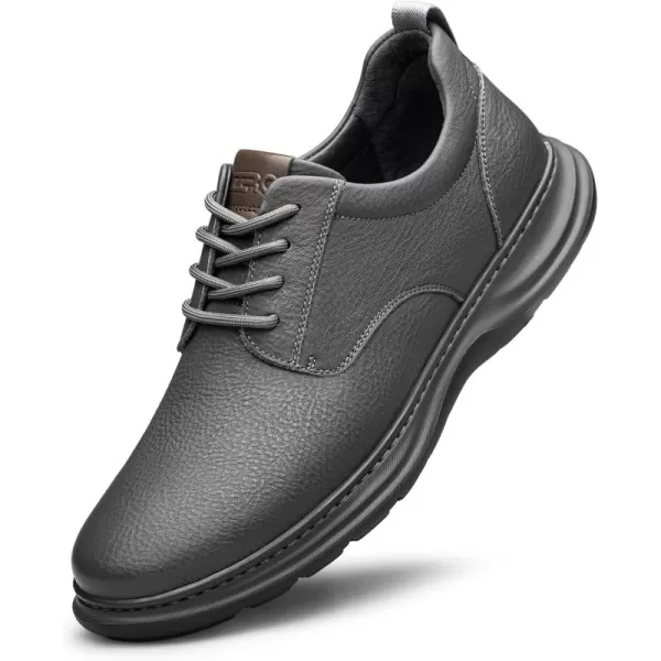 Mens Sneakers  Genuine Leather Outdoor Walking Shoes R33567 23 WinterGrey