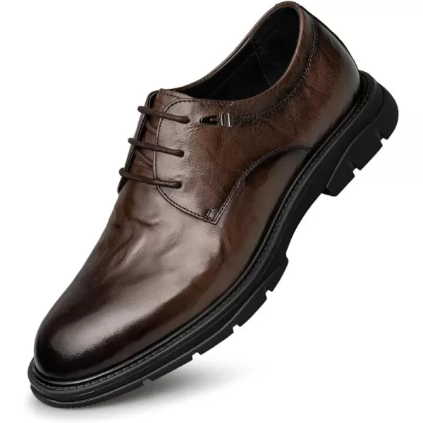 ZRO Mens Derby Shoes  Distressed Leather Casual Style B33509 23 WinterBrown