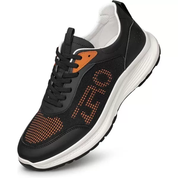 ZRO Mens Fashion Sneakers Casual Comfortable Leather Shoes for Men YF1883 24 SpringBlack