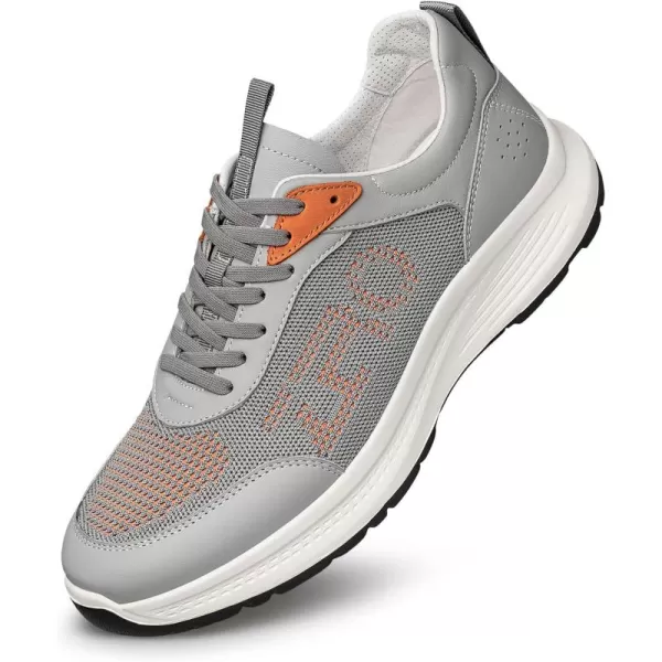 ZRO Mens Fashion Sneakers Casual Comfortable Leather Shoes for Men YF1883 24 SpringGrey