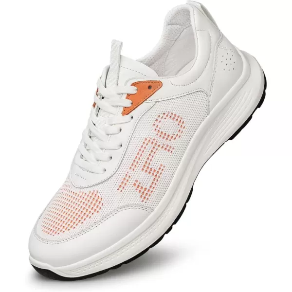 ZRO Mens Fashion Sneakers Casual Comfortable Leather Shoes for Men YF1883 24 SpringWhite