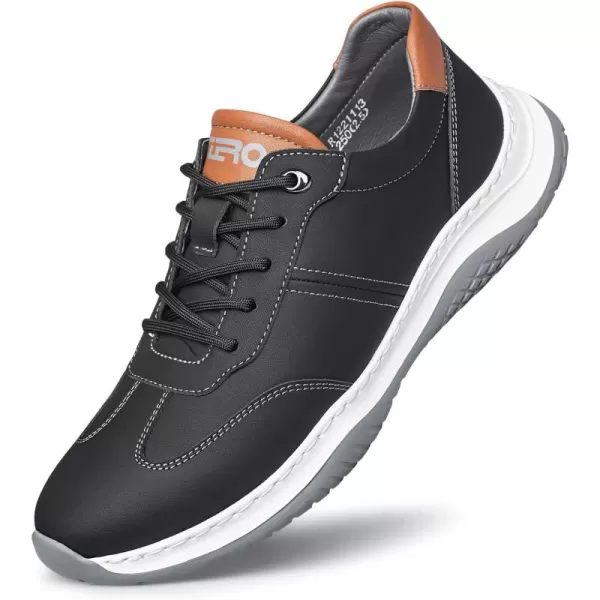 ZRO Mens casual sneakers leather fashion sneakers for men 22 modelBlack