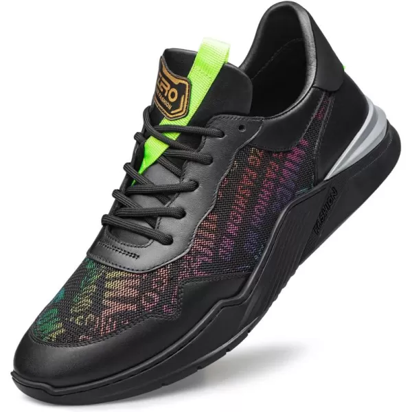 ZRO Mens running shoes leather fashion sneakers shoes for men 22 modelBlack