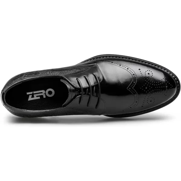 Mens Brogue Dress Shoes Leather Black Oxford Tuxedo Shoes for Men 22 ModelBlack