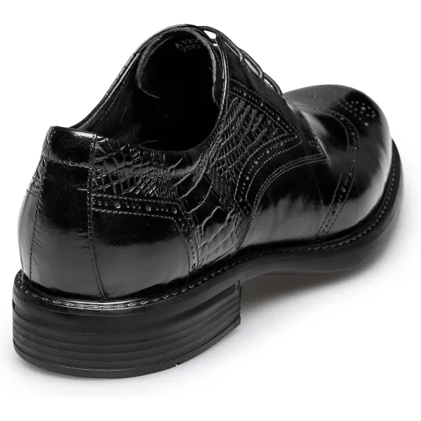 Mens Brogue Dress Shoes Leather Black Oxford Tuxedo Shoes for Men 22 ModelBlack