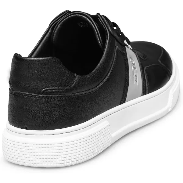 Mens Casual Cowhide Genuine Leather Sneakers Fashion Shoes for Men 22modelBlack