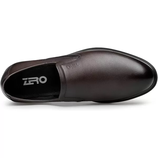 Mens Dress Shoes no tie Leather Comfort Simple Loafers Black Oxford Tuxedo Shoes for Men 22 ModelBrown