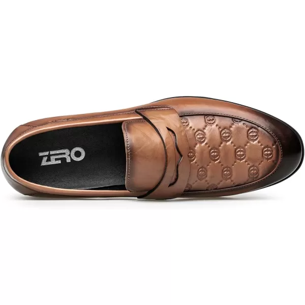 Mens Loafers Genuine Leather Simple Soft DF1927 24 SpringBrown