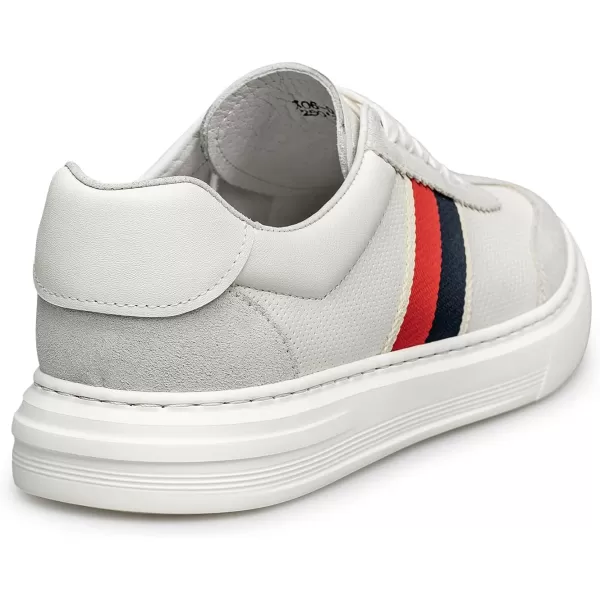 Mens fashion sneakers Suede with Genuine Leather Upper S1322123 SummerWhite