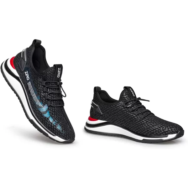 ZRO Mens Walking Stylish Mesh Fashion SneakersBlack