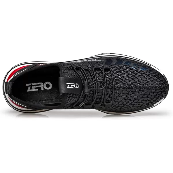 ZRO Mens Walking Stylish Mesh Fashion SneakersBlack