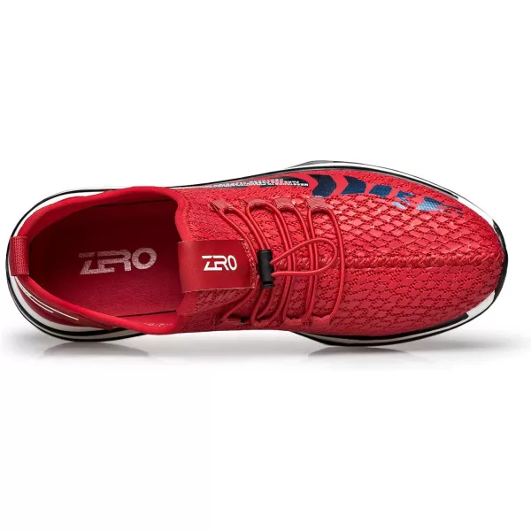 ZRO Mens Walking Stylish Mesh Fashion SneakersRed