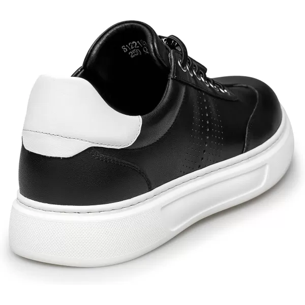 ZRO Mens casual sneakers leather shoes for men 22 modelBlack