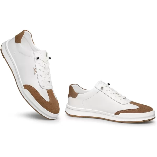 ZRO Mens white sneakers casual fashion shoes for men 22 modelBrown