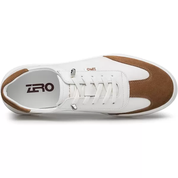 ZRO Mens white sneakers casual fashion shoes for men 22 modelBrown