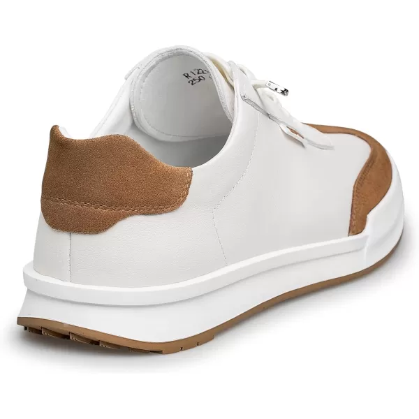 ZRO Mens white sneakers casual fashion shoes for men 22 modelBrown