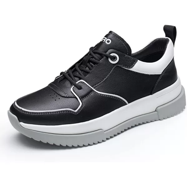Mens Sneakers Thick Soles Athletic Shoes That Increase Your Height by 5cm 22 AutumnBlack