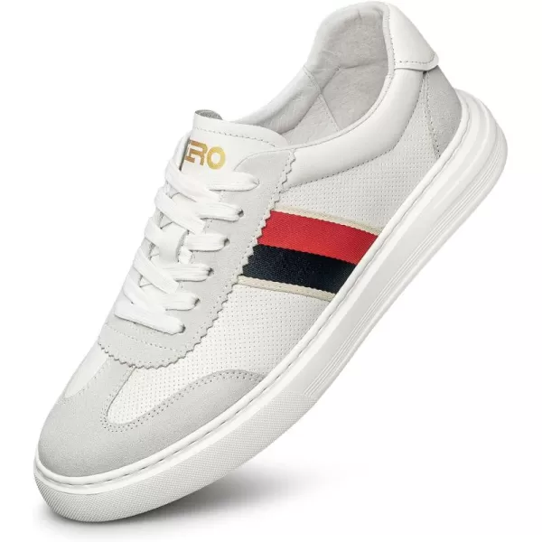 Mens fashion sneakers Suede with Genuine Leather Upper S1322123 SummerWhite