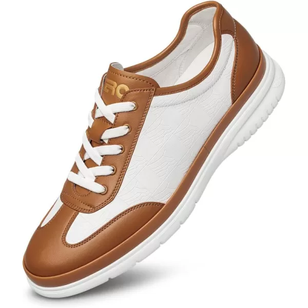 ZRO Mens Sneakers casual shoes Lace up Lightweight leather shoes for men RF1933 24 SpringBrown