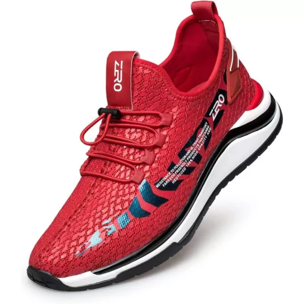 ZRO Mens Walking Stylish Mesh Fashion SneakersRed