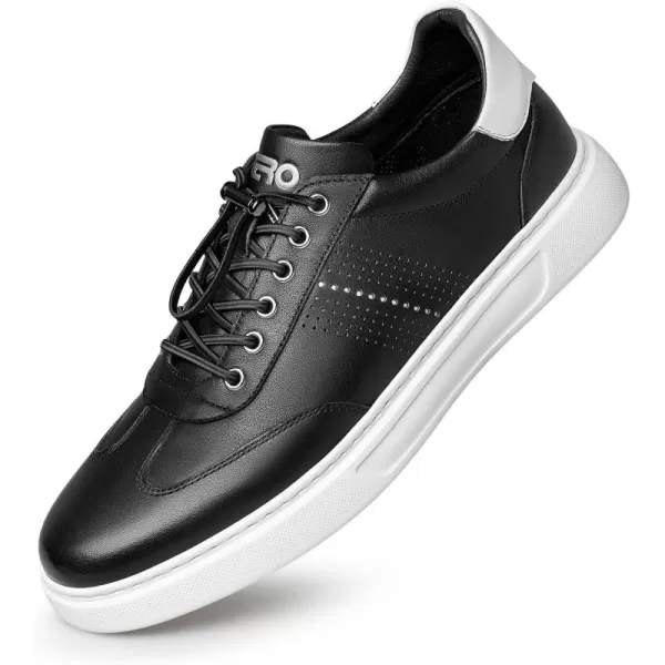 ZRO Mens casual sneakers leather shoes for men 22 modelBlack