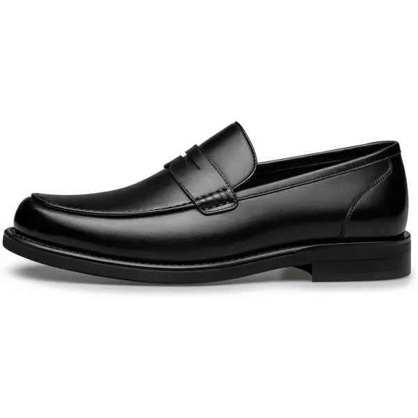 Mens Penny Loafers  Soft Genuine Leather Comfortable Fit B33517  23 WinterBlack